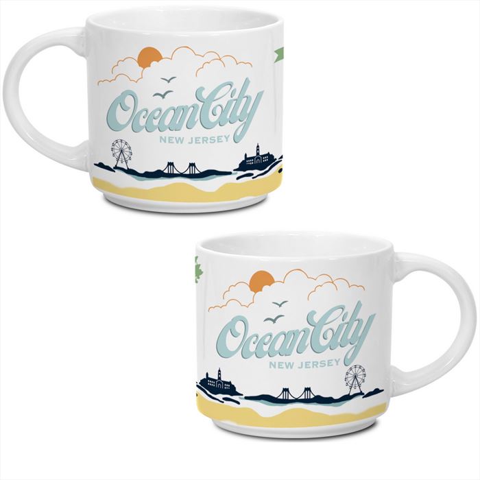 DX8126 14 Oz. White Metro Ceramic Mug With Full Color Custom Imprint